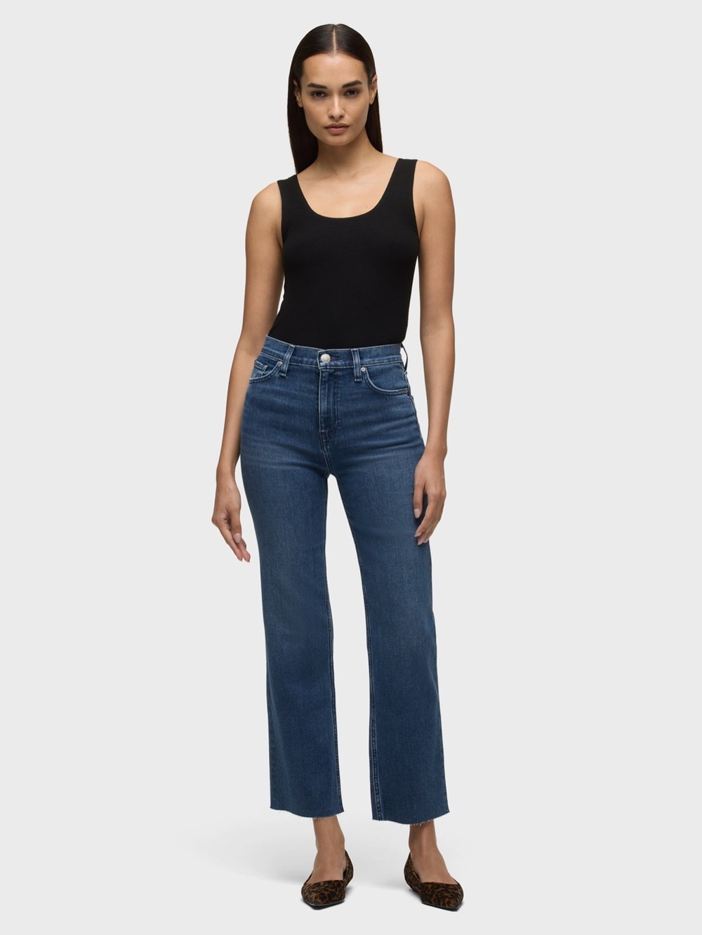 HUDSON Remi High-Rise Straight Ankle Jean in Deep Dive Blue Size 25